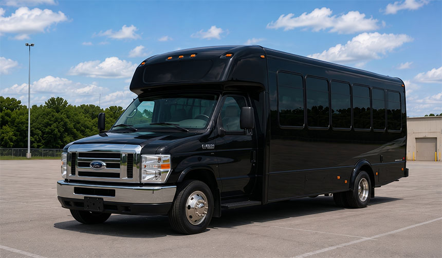 20-passenger minibus available for charter in Rochester, MN