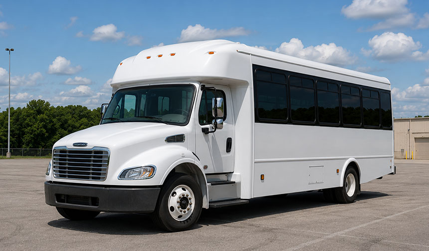 25-passenger minibus available for charter in Rochester, MN